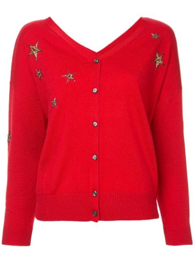 Guild Prime Star Patterned Cardigan In Red