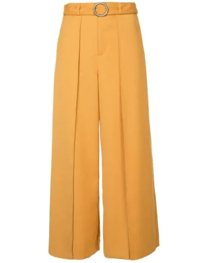 Guild Prime Belted Wide Leg Trousers - Yellow