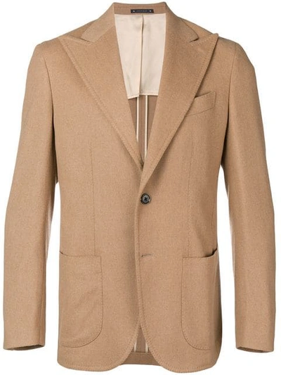 Bagnoli Sartoria Napoli Single Breasted Blazer - Neutrals