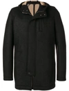 Manuel Ritz Hooded Zip Coat - Black