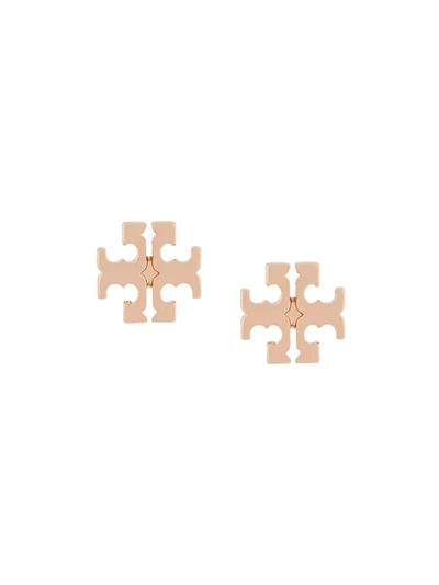 Tory Burch Logo Earrings In Metallic