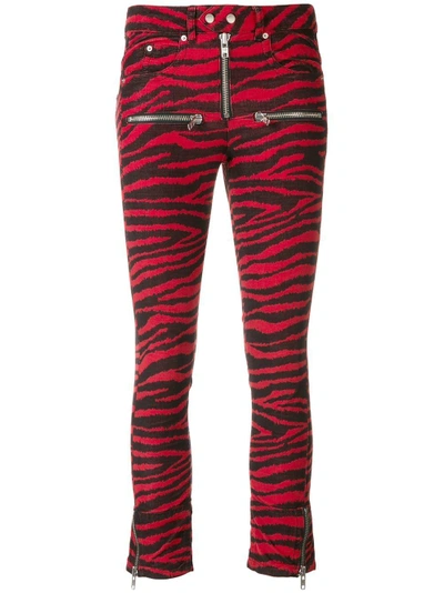 Isabel Marant Étoile Zebra Print Trousers - Red