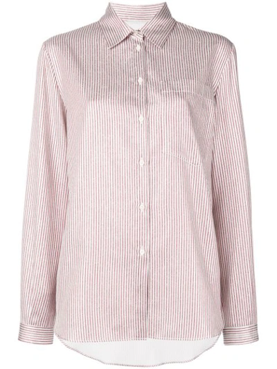 Marco De Vincenzo Striped Shirt In Metallic