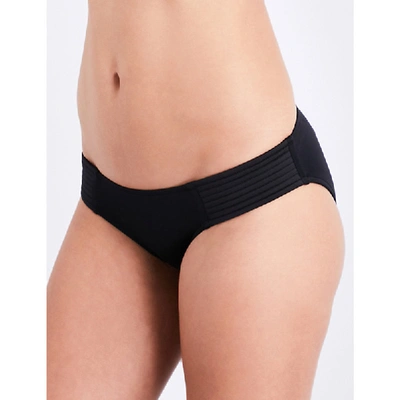 Seafolly Ladies Black Full Coverage Classic Quilted Hipster Bikini Bottoms In Nero