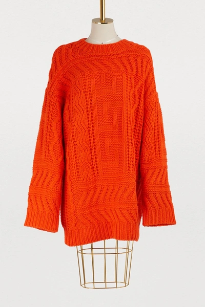 Etudes Studio Larry Oversized Sweater In Orange