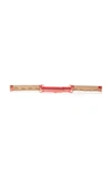 Carolina Herrera Snake Chain Belt With Zigzag Top Stitch In Pink