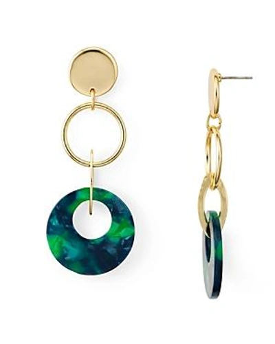 Aqua Multi-loop Drop Earrings - 100% Exclusive In Green/gold