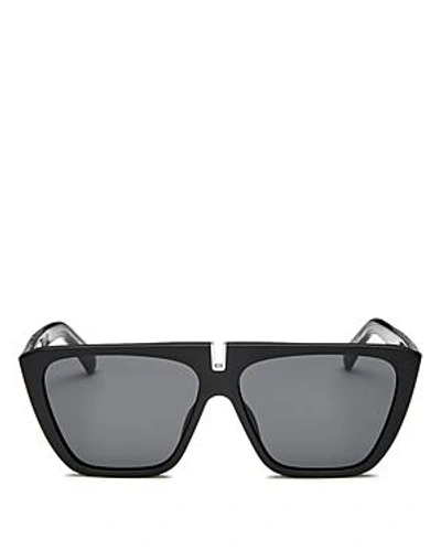 Givenchy Men's Brow Bar Aviator Sunglasses, 61mm In Palladium Frame Gray Mirror Lens