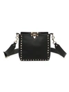Valentino Garavani Mini Rockstud Chain Shoulder Bag In Black