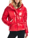 Sam Andi Short Down Puffer Coat In Cherry/fiji