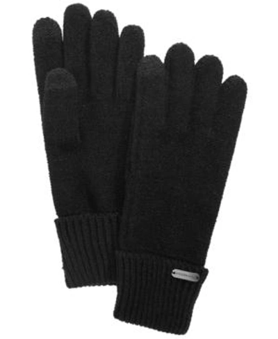 Steve Madden Solid Boyfriend Touch Gloves In Black