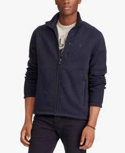 Polo Ralph Lauren Men's Fleece Zip-up Jacket In Aviator Navy