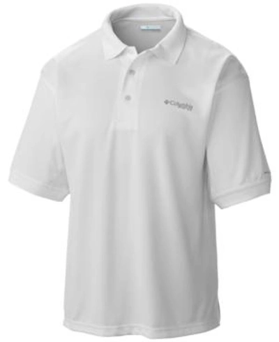Columbia Perfect Cast Mens Omni-shade Performance Polo In White