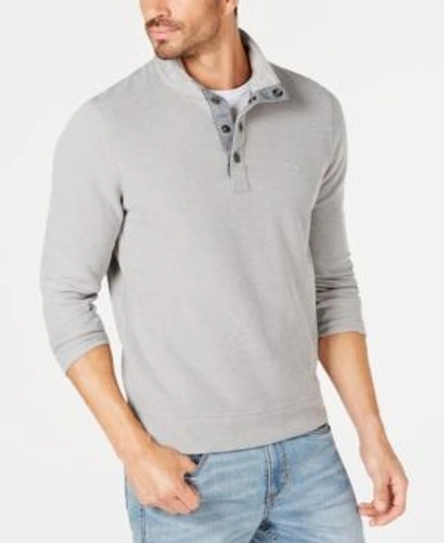 Tommy Bahama Men's Cold Spring Mock Neck Knit, Created For Macy's In Heron Gray