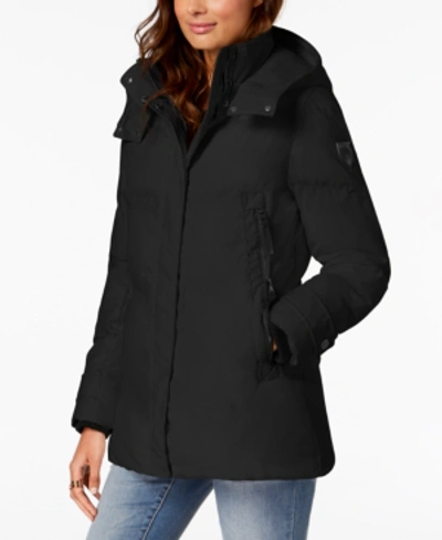 Vince Camuto Hooded Puffer Coat In Midnight