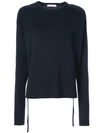 Tibi Ruched Back Sweater - Blue