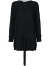 Tibi Drawstring Detail Jumper - Black