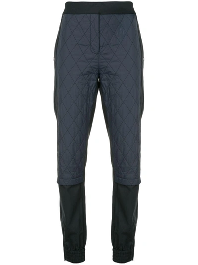 Tibi Quilted Combo Joggers - Blue