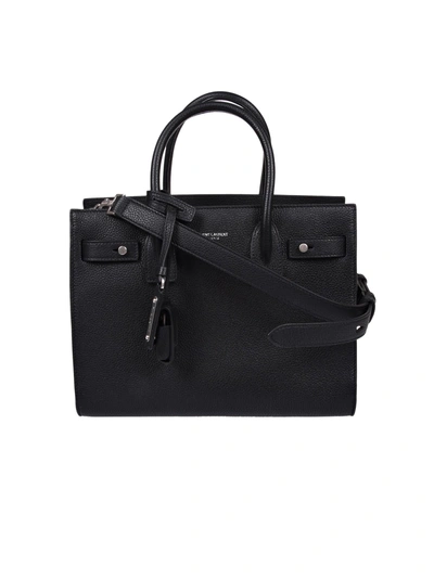 Saint Laurent Sac Du Jour Soft Bag In Nero/nero