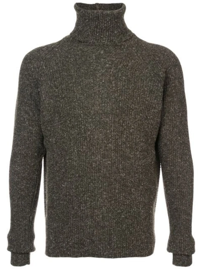 Jan-jan Van Essche Ribbed Turtleneck Sweater In Grey