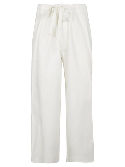 Y's Flared Trousers In White