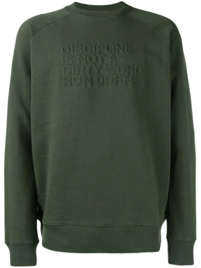 Ron Dorff Embossed Sweatshirt In Green