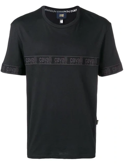 Cavalli Class Logo Band T-shirt In Black