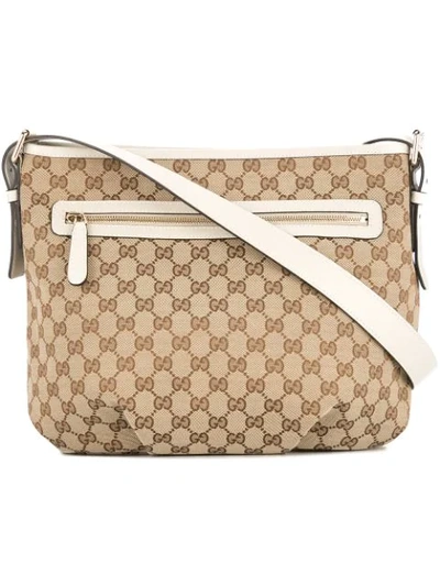 Pre-owned Gucci Gg Pattern Shoulder Bag In Brown