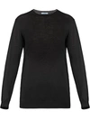 Prada Round Neck Sweater In Black