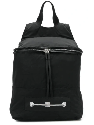 Rick Owens Drkshdw Front Patch Backpack In Black