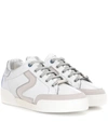 Stella Mccartney Stella Faux Leather Sneakers In Silver