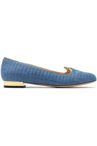 Charlotte Olympia Ballet Flats In Mid Denim