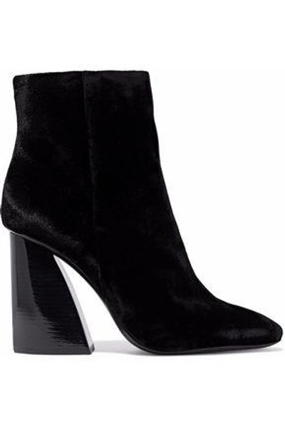 Mercedes Castillo Mc-kylerhigh Velvet Ankle Boots In Black