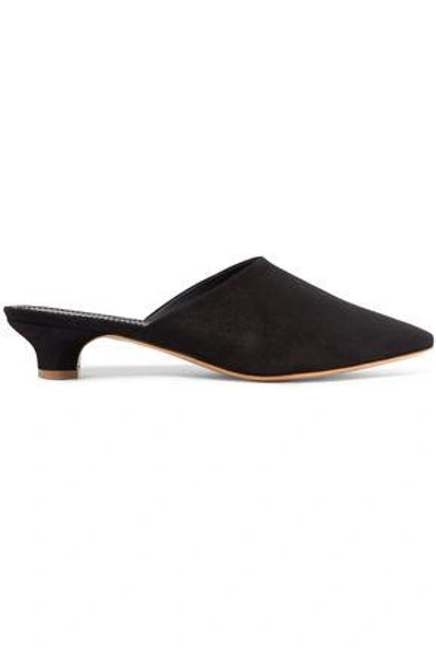 Mansur Gavriel Woman Elegant Suede Mules Black