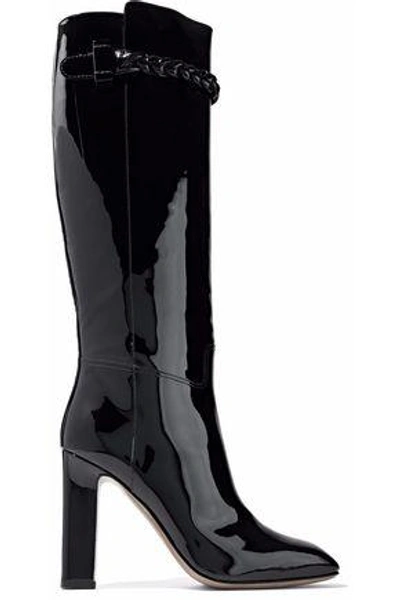 Valentino Garavani Woman Patent-leather Knee Boots Black