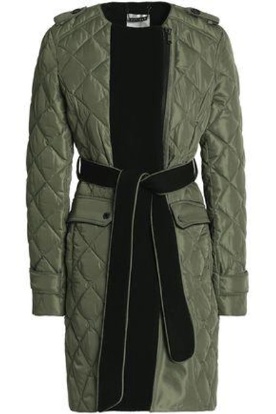 Ashley B Woman Quilted Shell Down Jacket Army Green