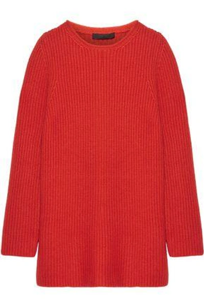 The Row Woman Taby Oversized Cashmere Sweater Tomato Red