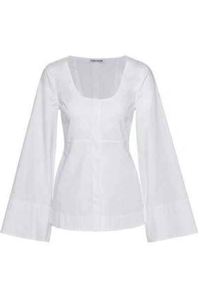 Elizabeth And James Woman Stretch-cotton Poplin Top White