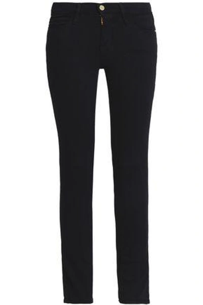Frame Mid-rise Skinny Jeans In Black