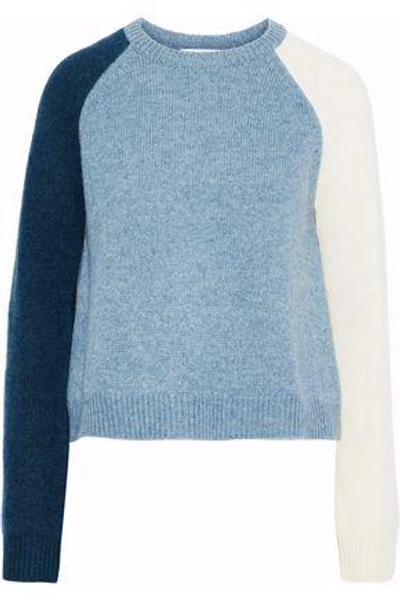 Derek Lam 10 Crosby Woman Color-block Wool-blend Sweater Blue | ModeSens