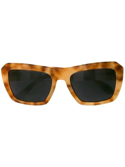 Carolina Herrera Oversized Frame Sunglasses In Yellow