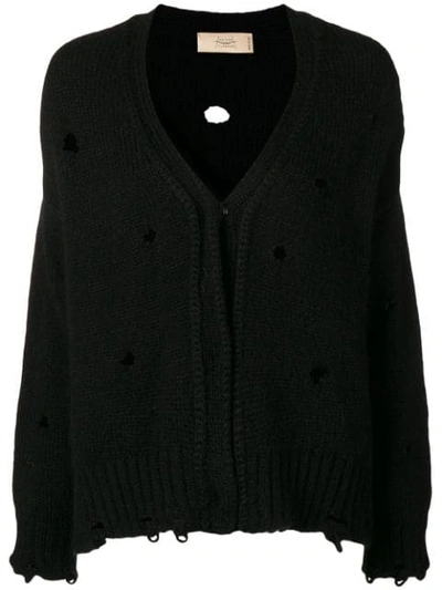 Maison Flaneur Black Wool Cardigan