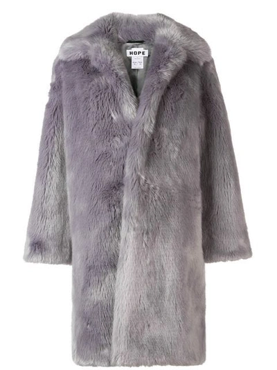 Hope Faux-fur Coat - Grey