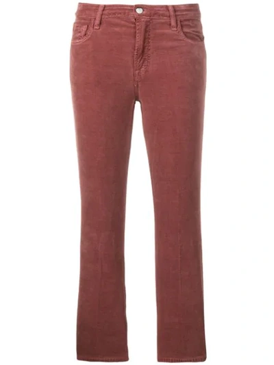 J Brand Cropped Trousers In Red