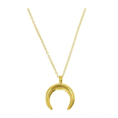 Ottoman Hands Luna Gold Crescent Necklace