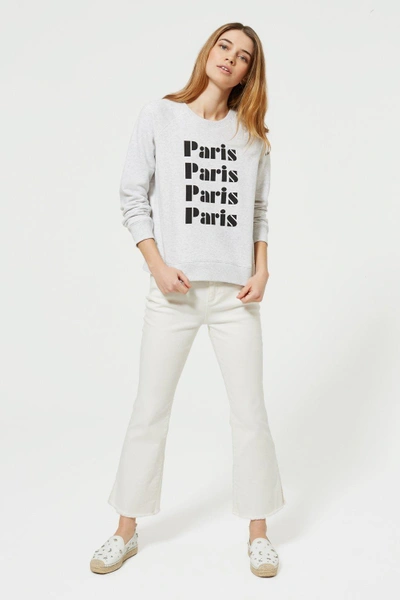 Rebecca Minkoff Paris Sweatshirt In Heather Grey/black
