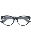 Gucci Black Oval-frame Optical Glasses