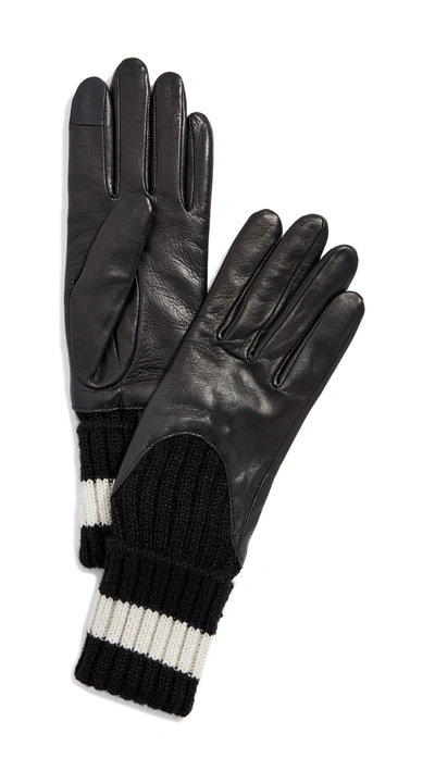 Agnelle Cecilia Sport Gloves In Black/white