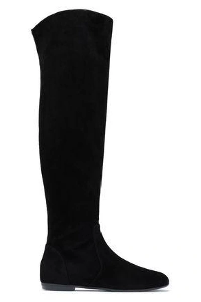 Giuseppe Zanotti Woman Suede Over-the-knee Boots Black