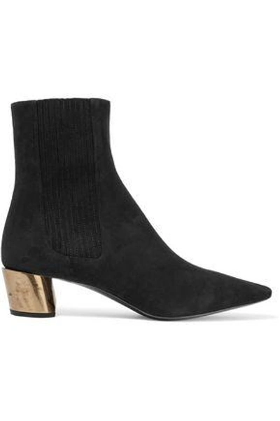 Jil Sander Suede Ankle Boots In Black